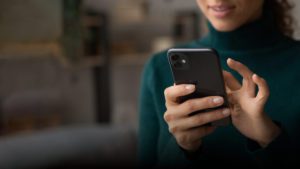 women texting